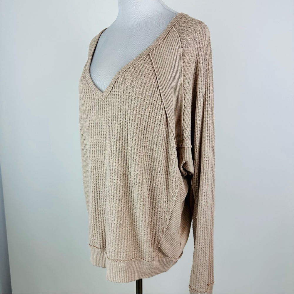 Free People We The Free Santa Clara Thermal Long Sleeve Tee Medium - Picture 8 of 14
